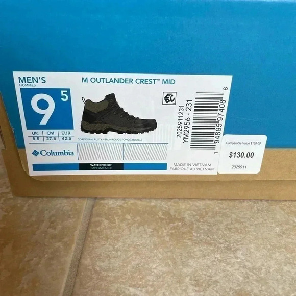 Columbia Outlander Crest Mid  brown boot sz 9.5 - Picture 2 of 8